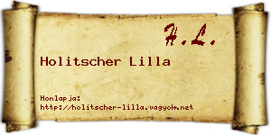 Holitscher Lilla névjegykártya